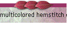 multicolored hemstitch cocktail napkin